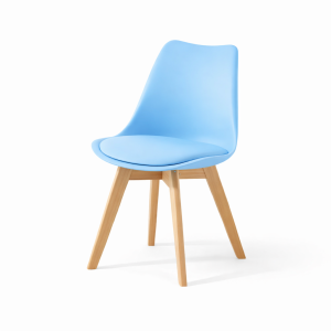 Padded plastic dining chairs