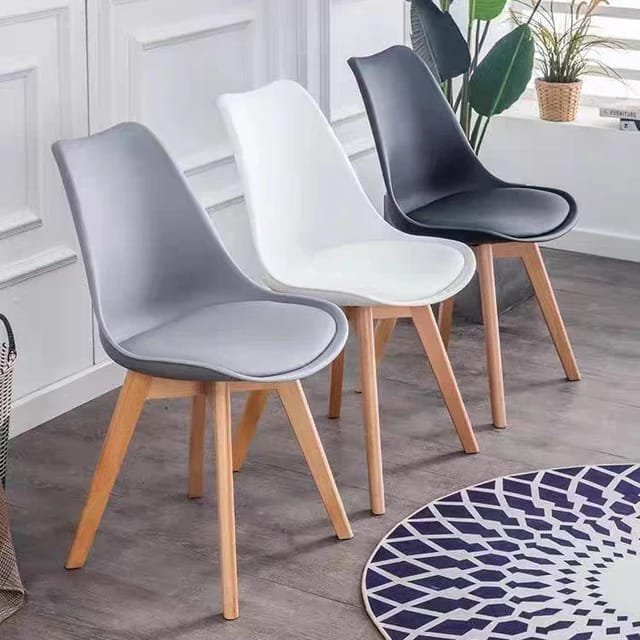 Modern Plastic Dining Chairs with Wooden Legs | Affordable Dining Chairs in Kenya - Image 4