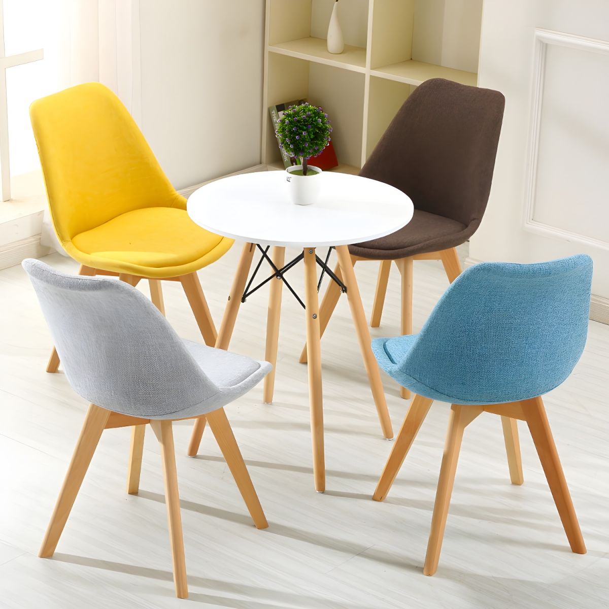 Modern Plastic Dining Chairs with Wooden Legs | Affordable Dining Chairs in Kenya - Image 2