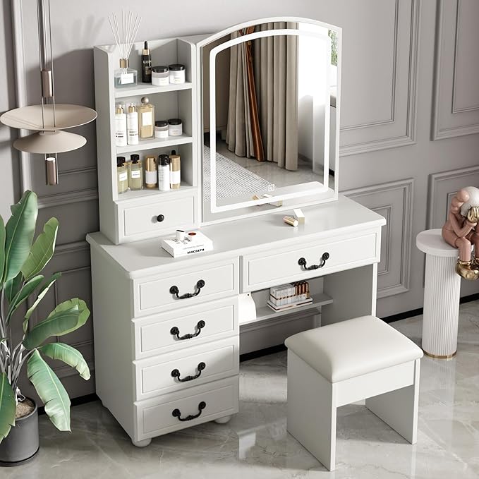 Dressing Table with LED Mirror