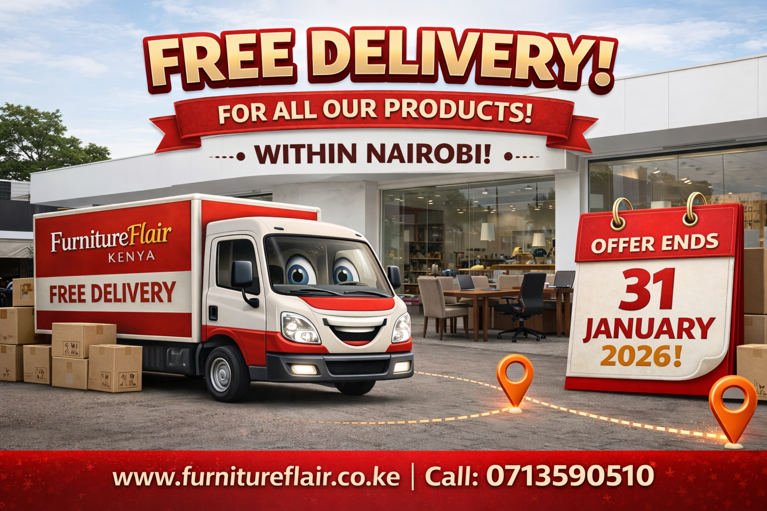 free delivery within Nairobi